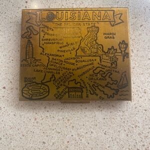 Louisiana 1960’s Vintage Gold Compact